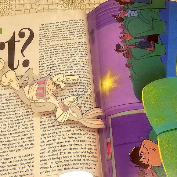 Bugs Bunny "He's 50 Folks!" 50th Anniversary Magazine With Animation Cell - Picture 4 of 4